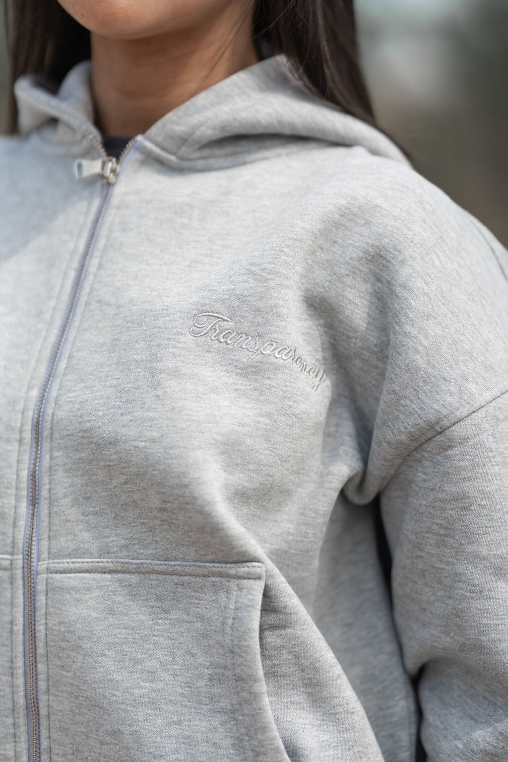 Zipped Hoodie - Grey